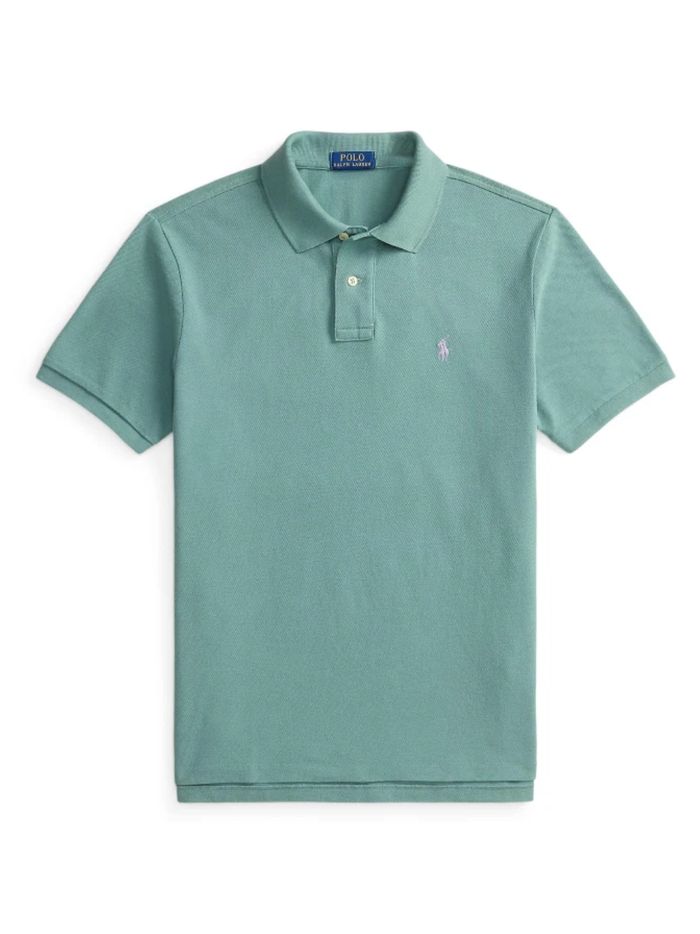 RALPH LAUREN The Iconic Custom Slim Fit Mesh Polo Greenscape