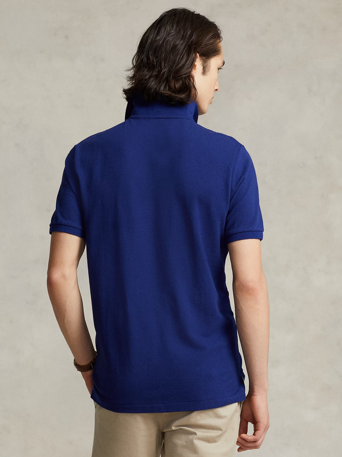 RALPH LAUREN The Iconic Mesh Polo Shirt Autumn Royal/Yellow - MAISONDEFASHION.COM