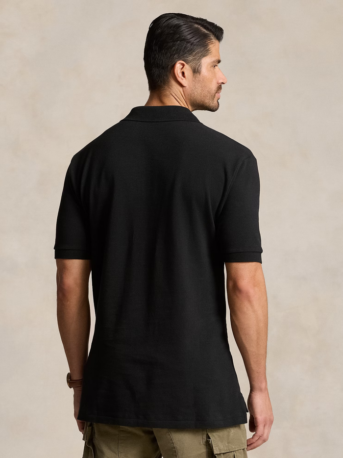 RALPH LAUREN The Iconic Mesh Polo Shirt Black - MAISONDEFASHION.COM