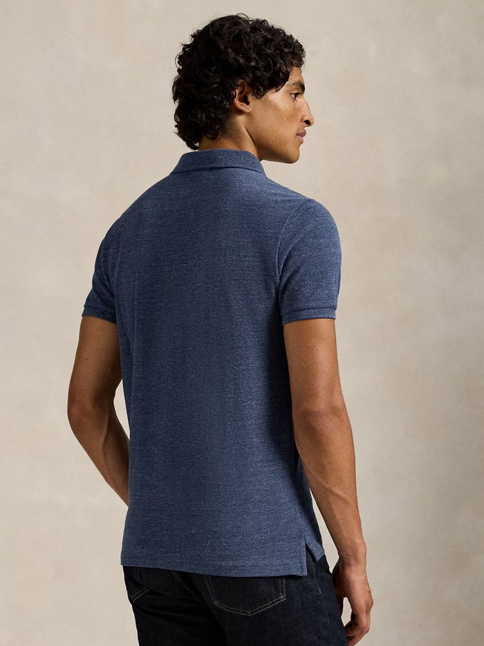 RALPH LAUREN The Iconic Mesh Polo Shirt Classic Royal Heather - MAISONDEFASHION.COM