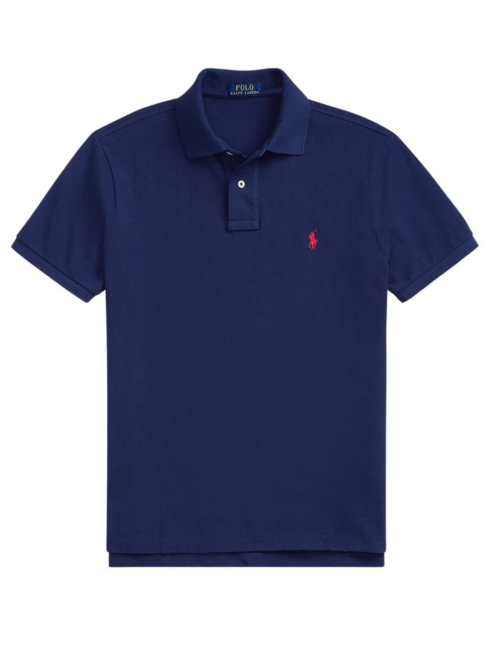 RALPH LAUREN The Iconic Mesh Polo Shirt Newport Navy - MAISONDEFASHION.COM