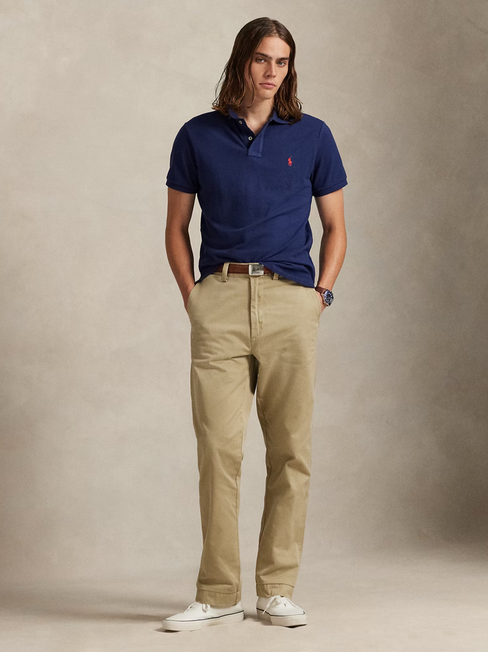 RALPH LAUREN The Iconic Mesh Polo Shirt Newport Navy - MAISONDEFASHION.COM