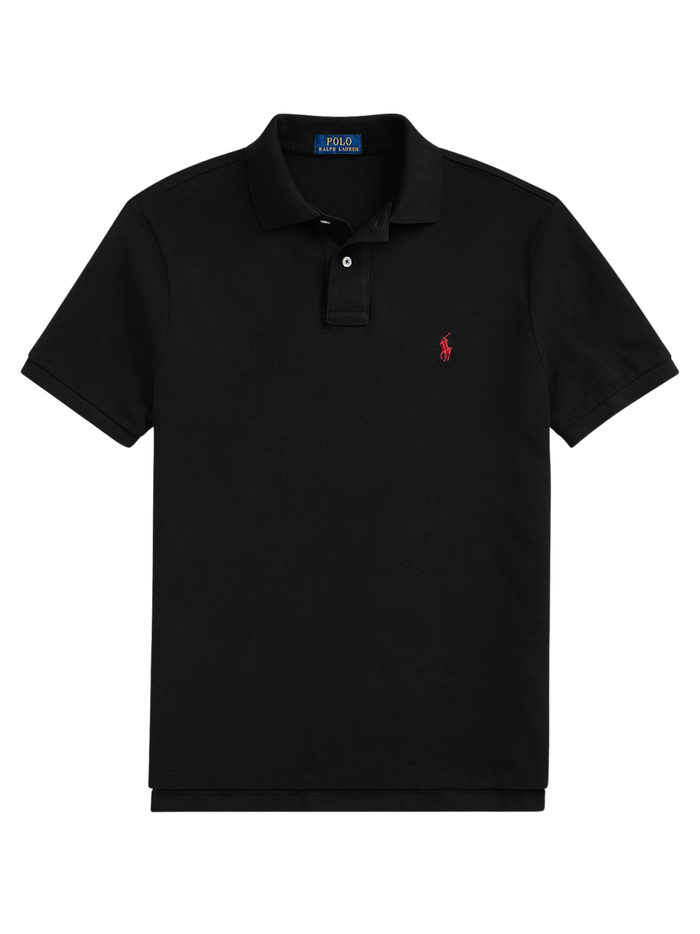 RALPH LAUREN The Iconic Mesh Polo Shirt Polo Black - MAISONDEFASHION.COM