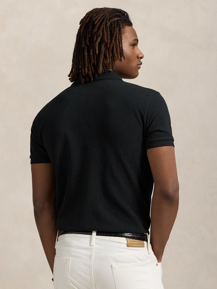 RALPH LAUREN The Iconic Mesh Polo Shirt Polo Black - MAISONDEFASHION.COM