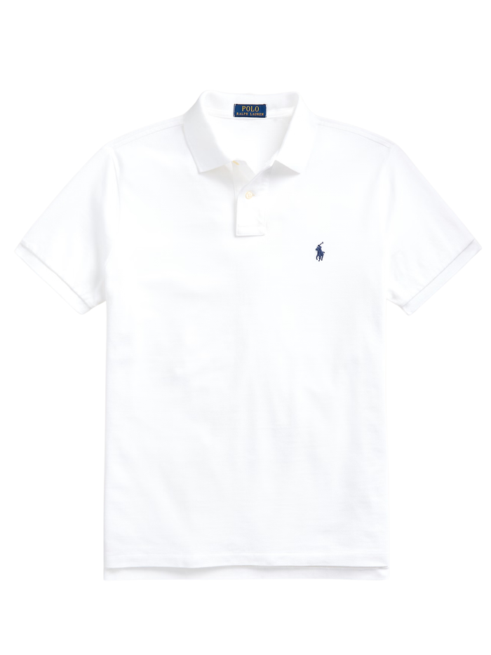 RALPH LAUREN The Iconic Mesh Polo Shirt White - MAISONDEFASHION.COM
