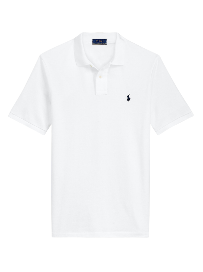 RALPH LAUREN The Iconic Mesh Polo Shirt White - MAISONDEFASHION.COM