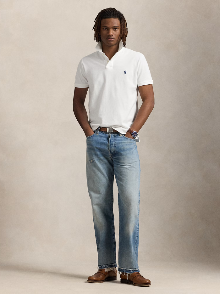 RALPH LAUREN The Iconic Mesh Polo Shirt White - MAISONDEFASHION.COM