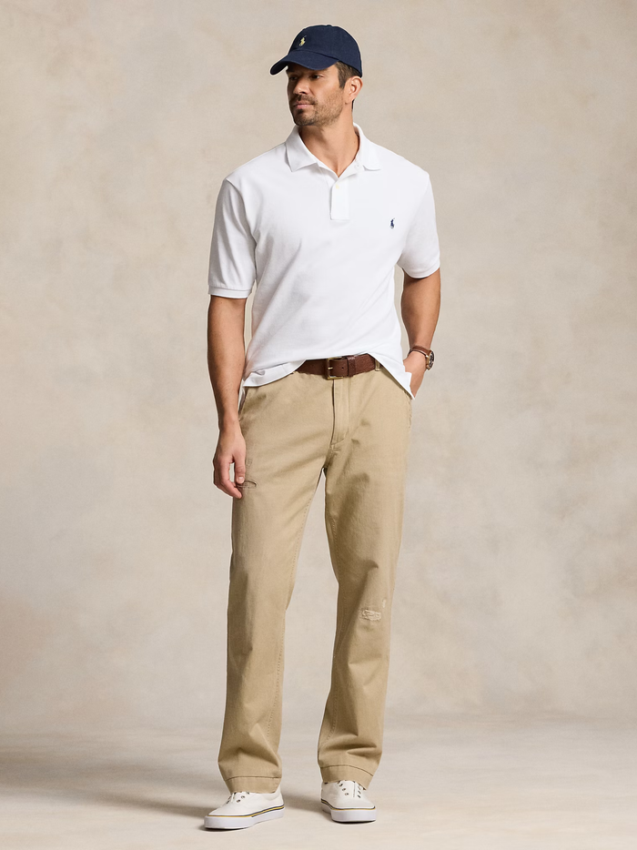 RALPH LAUREN The Iconic Mesh Polo Shirt White - MAISONDEFASHION.COM