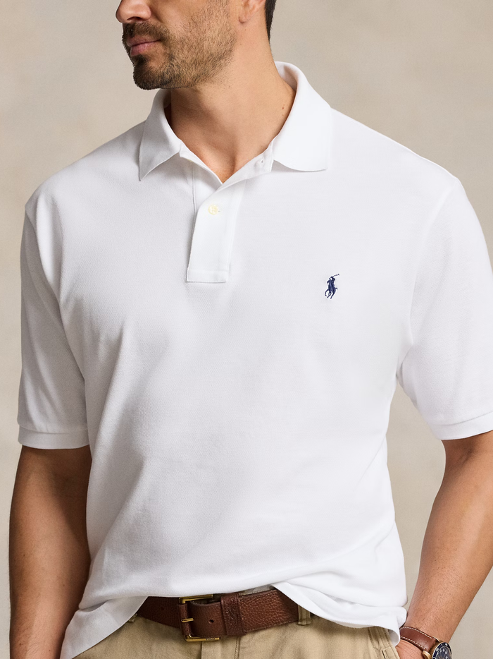 RALPH LAUREN The Iconic Mesh Polo Shirt White - MAISONDEFASHION.COM