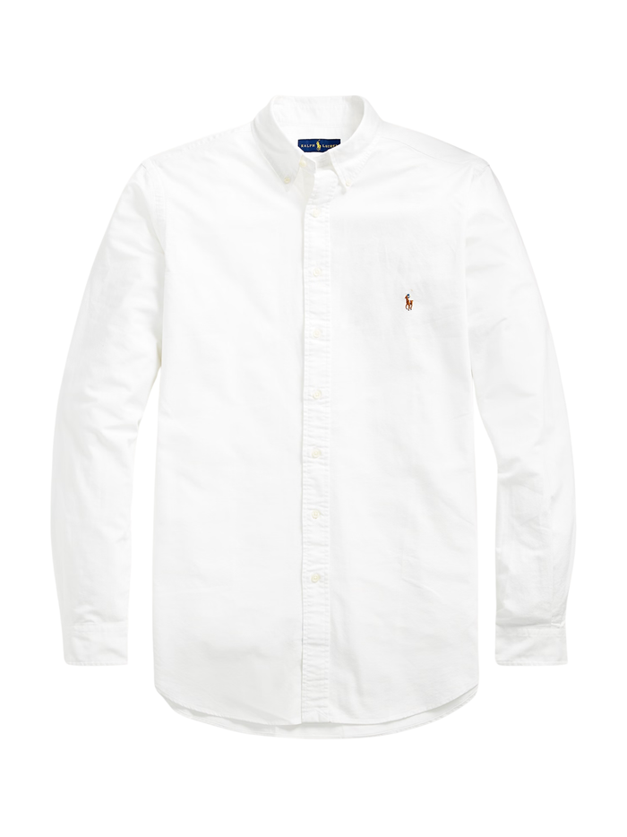 RALPH LAUREN The Iconic Oxford Shirt White - MAISONDEFASHION.COM