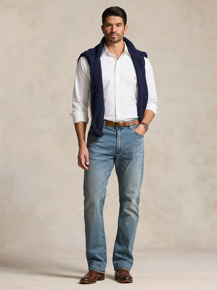 RALPH LAUREN The Iconic Oxford Shirt White - MAISONDEFASHION.COM