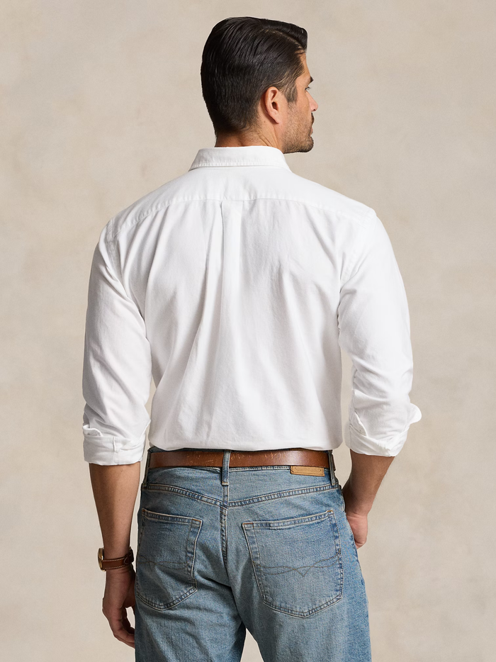 RALPH LAUREN The Iconic Oxford Shirt White - MAISONDEFASHION.COM
