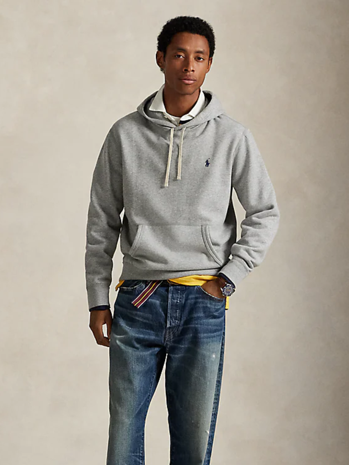 RALPH LAUREN The RL Fleece Hoodie Andover Heather - MAISONDEFASHION.COM