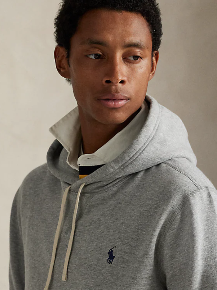 RALPH LAUREN The RL Fleece Hoodie Andover Heather - MAISONDEFASHION.COM