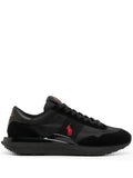 RALPH LAUREN Train 89 Panelled Trainers Triple Black - MAISONDEFASHION.COM