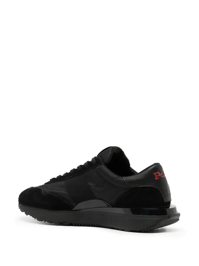 RALPH LAUREN Train 89 Panelled Trainers Triple Black - MAISONDEFASHION.COM