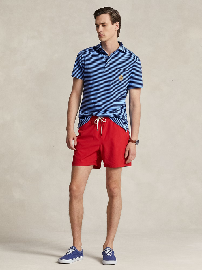 RALPH LAUREN Traveller Swimming Trunks Red - MAISONDEFASHION.COM