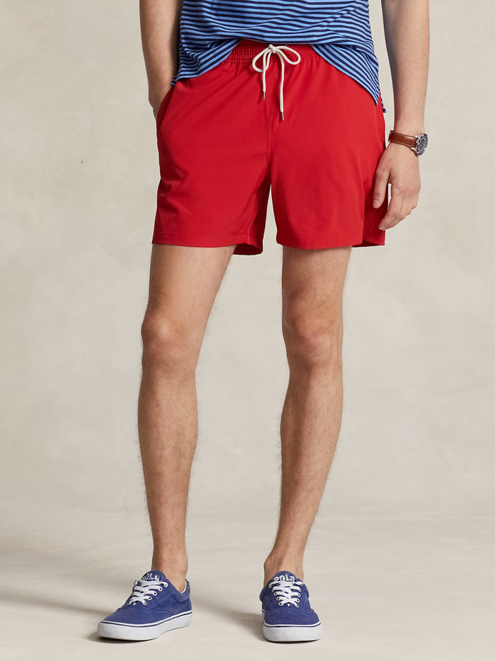 RALPH LAUREN Traveller Swimming Trunks Red - MAISONDEFASHION.COM