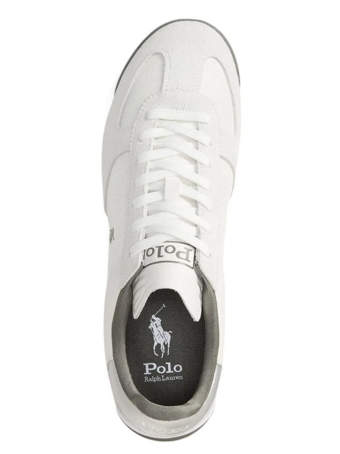 RALPH LAUREN Varick Suede & Oxford Sneakers White/Grey