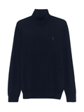 RALPH LAUREN Washable Wool Turtleneck Sweater Hunter Navy