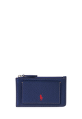 RALPH LAUREN WOEMNS Polo Play Leather Zip Card Case Ink - MAISONDEFASHION.COM