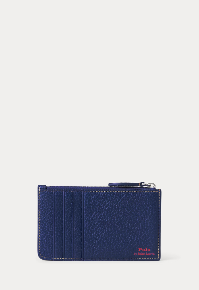 RALPH LAUREN WOEMNS Polo Play Leather Zip Card Case Ink - MAISONDEFASHION.COM