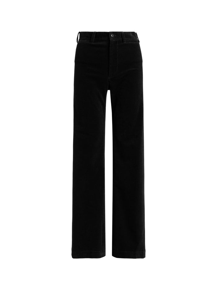 RALPH LAUREN WOMEN Beaton Corduroy Pants Polo Black