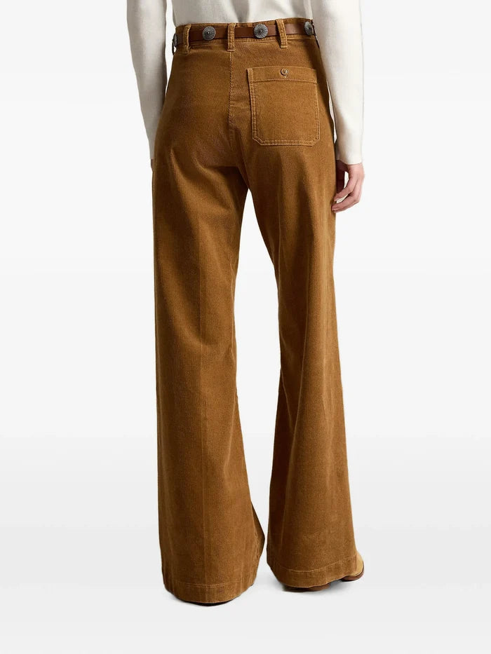 RALPH LAUREN WOMEN Beaton Corduroy Pants Tan