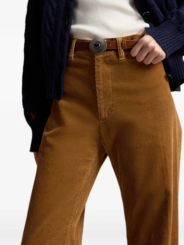 RALPH LAUREN WOMEN Beaton Corduroy Pants Tan