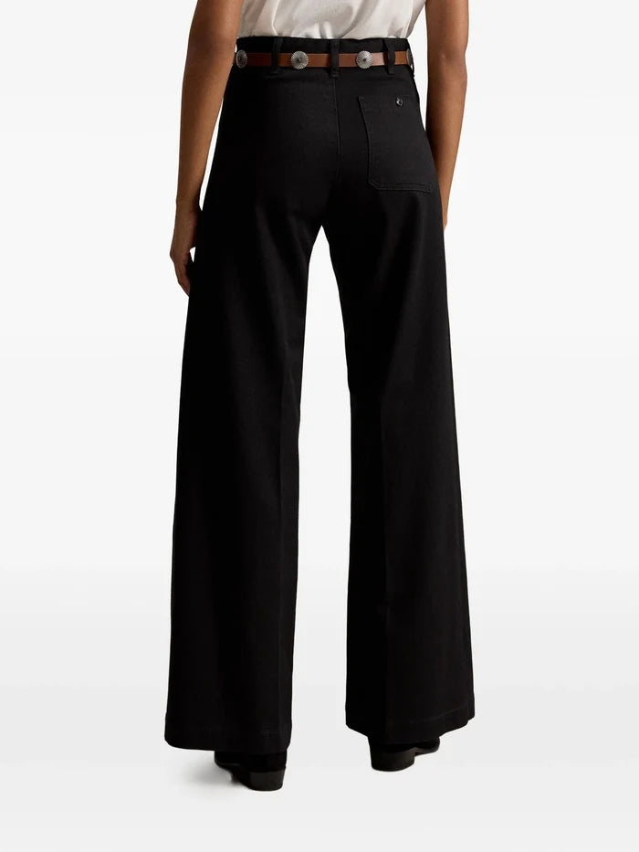 RALPH LAUREN WOMEN Beaton Stretch-Cotton Pants Black