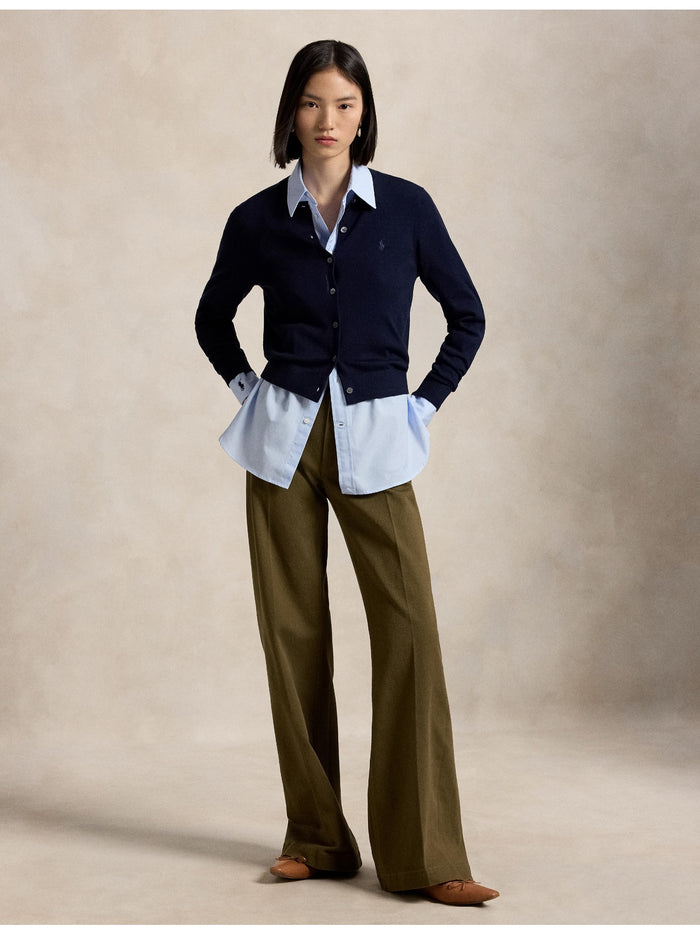 RALPH LAUREN WOMEN Beaton Stretch-Cotton Pants Olive