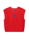 RALPH LAUREN WOMEN Big Pony Crocheted Cotton Jumper Petal Rose
