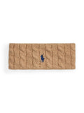 RALPH LAUREN WOMEN Cable-Knit Wool-Cashmere Headband Camel