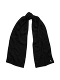 RALPH LAUREN WOMEN Cable-Knit Wool-Cashmere Scarf Black