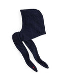 RALPH LAUREN WOMEN Cable-Knit Wool-Cashmere Wrap Snood Hunter Navy