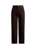 RALPH LAUREN WOMEN Chino Wide-Leg Pants Squire Brown