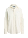 RALPH LAUREN WOMEN Classic Fit Cotton Corduroy Shirt Warm White