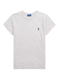 RALPH LAUREN WOMEN Classic Fit Cotton Jersey Crewneck Tee Cobblestone Heather - MAISONDEFASHION.COM