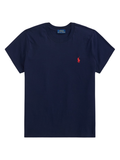 RALPH LAUREN WOMEN Classic Fit Cotton Jersey Crewneck Tee Cruise Navy - MAISONDEFASHION.COM