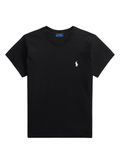 RALPH LAUREN WOMEN Classic Fit Cotton Jersey Crewneck Tee Polo Black - MAISONDEFASHION.COM