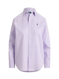 RALPH LAUREN WOMEN Classic Fit Cotton Twill Shirt Cruise Lavender