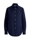 RALPH LAUREN WOMEN Classic Fit Cotton Twill Shirt Hunter Navy