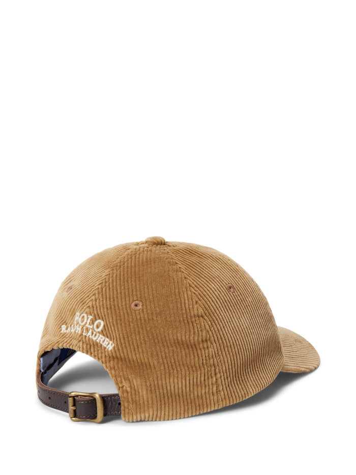 RALPH LAUREN WOMEN Corduroy Ball Cap Dispatch Tan