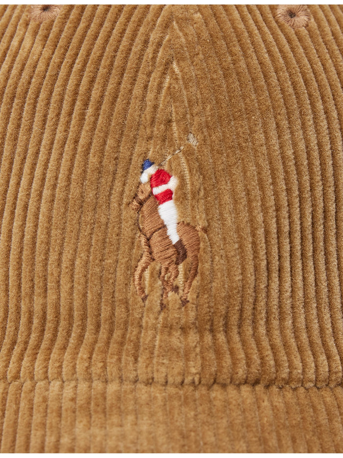 RALPH LAUREN WOMEN Corduroy Ball Cap Dispatch Tan
