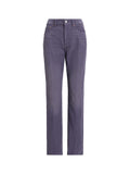 RALPH LAUREN WOMEN Corduroy Relaxed Straight Pants Purple