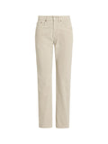 RALPH LAUREN WOMEN Corduroy Relaxed Straight Pants Stone