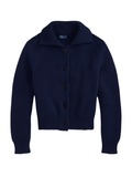 RALPH LAUREN WOMEN Cotton-blend Buttoned Cardigan Cruise Navy