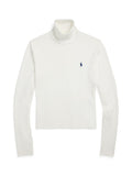 RALPH LAUREN WOMEN Cotton-Blend Turtleneck White
