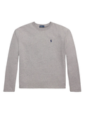 RALPH LAUREN WOMEN Cotton Jersey Long-Sleeve Tee Cobblestone Heather