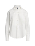RALPH LAUREN WOMEN Cotton Tuxedo Shirt White